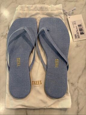 TKEES Light Denim Blue Thong Sandals